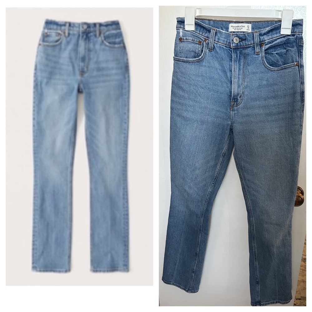 Abercrombie ultra high rise slim straight jeans 27 short
